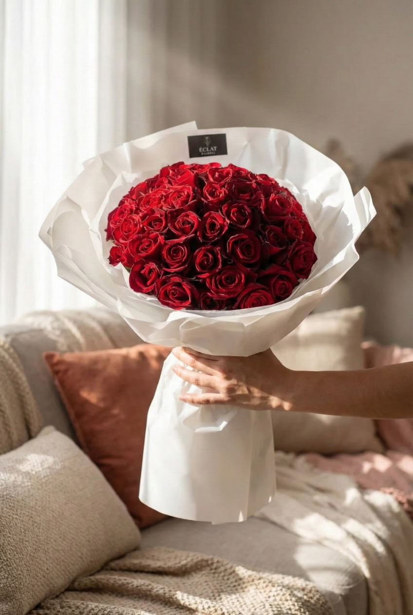 Untitled design - 2025-12-13T104919.967 دسته گل گلوریا ۴۰ شاخه کد 1002 - تصویر 1