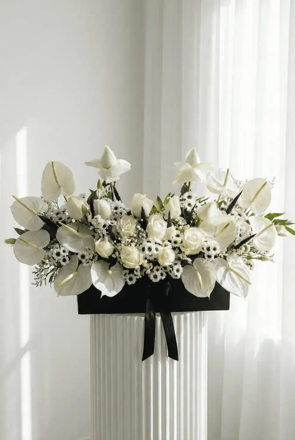 condolence-flower (1)_1 باکس گل تسلیت کد 2032 - تصویر 1